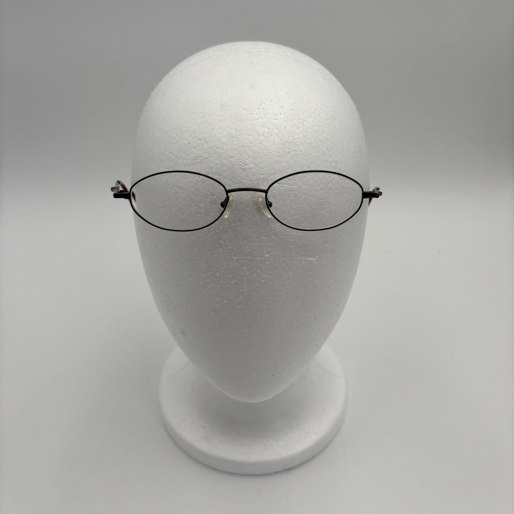 Hikari 6 Eyeglasses Unisex 48-19-135 Purple Oval‎ Metal Frames FRAMES ONLY